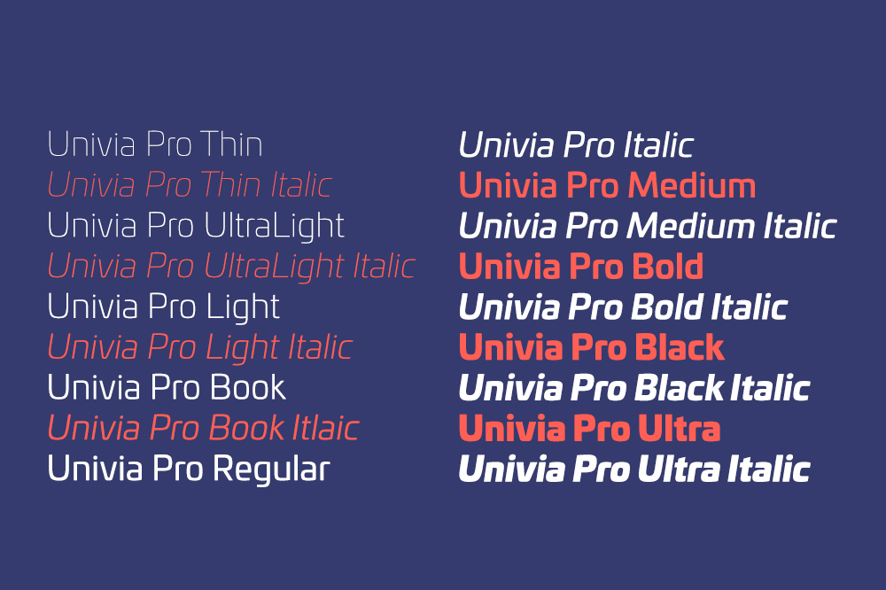 [Trả phí] SVN-Univia Pro (18 fonts) - Việt hóa - STYLEno.1 Fonts