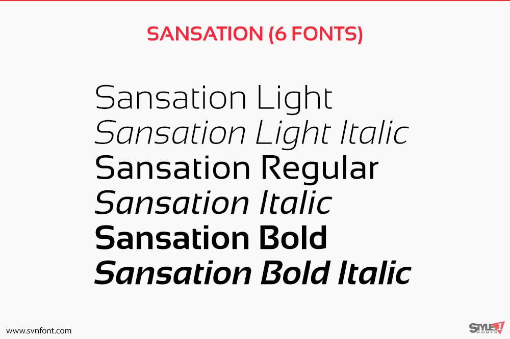 [Trả phí] SVN-Sansation (6 fonts) - Việt hóa - STYLEno.1 Fonts