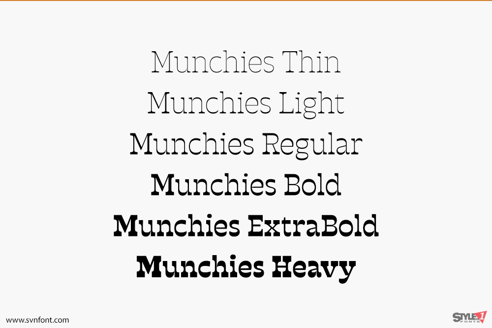 [Trả phí] SVN-Munchies (6 fonts) - Việt hóa - STYLEno.1 Fonts