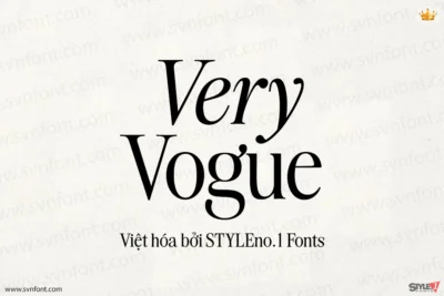 [Trả phí] SVN-Very Vogue (4 fonts) - Việt hóa