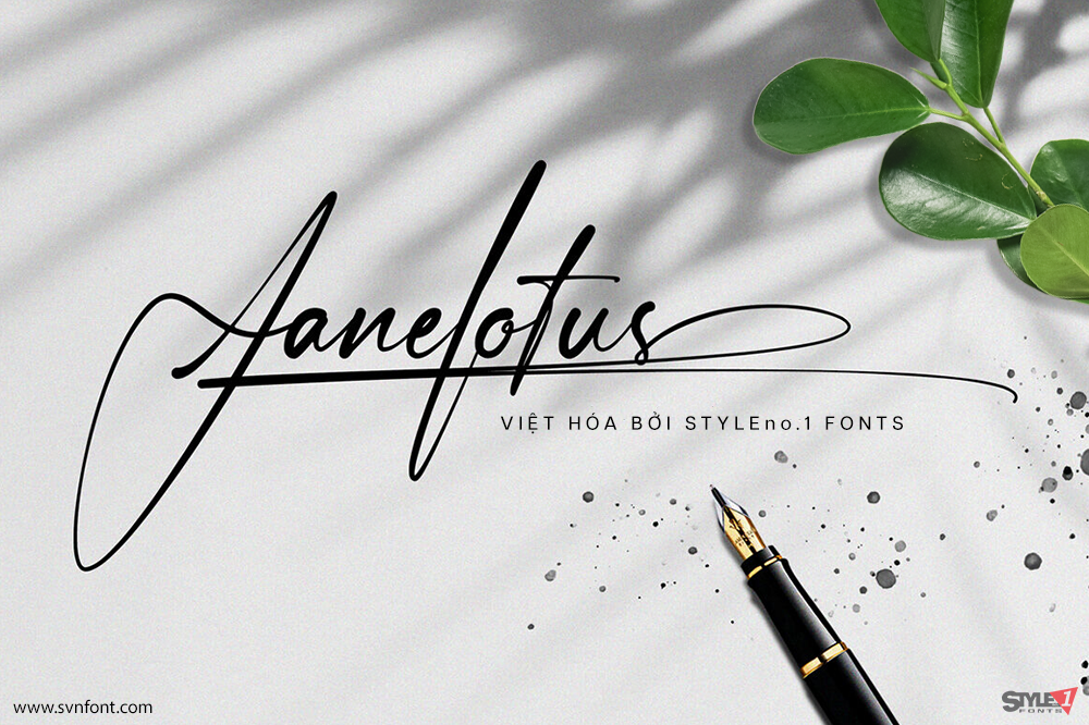 SVN Janelotus - Font chữ ký Việt hóa tuyệt đẹp | DesignerVN