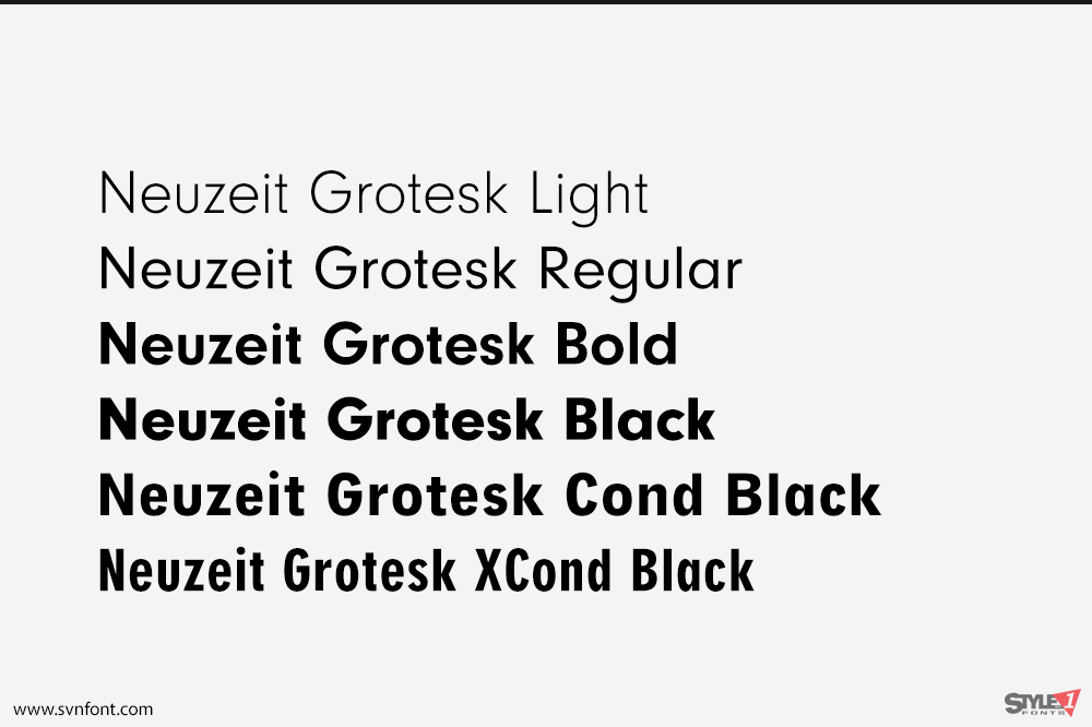 Việt hóa] SVN-Neuzeit Grotesk (6 fonts)  Fonts